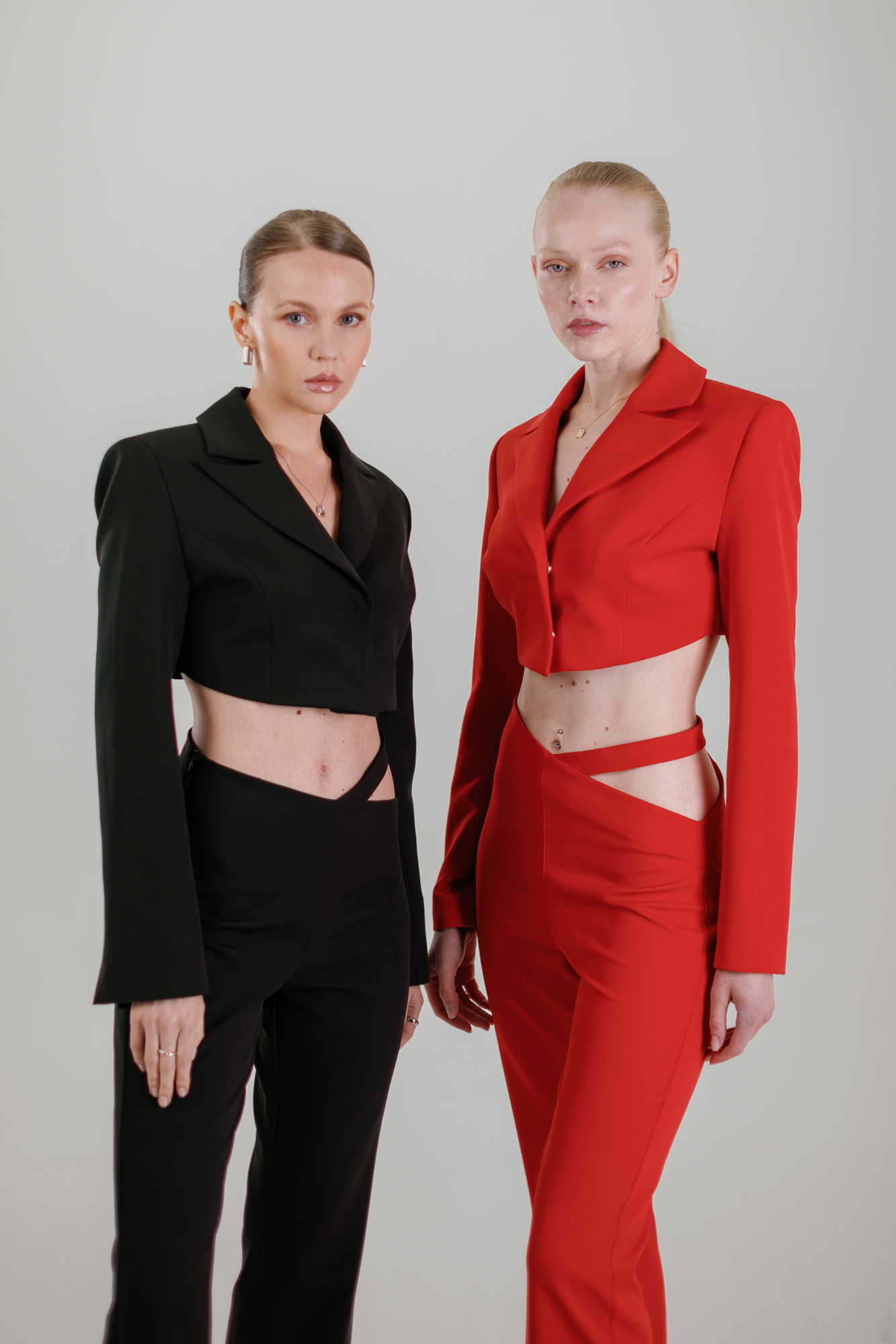 AVANGARDNI TROUSERS & MINI JACKET - RED