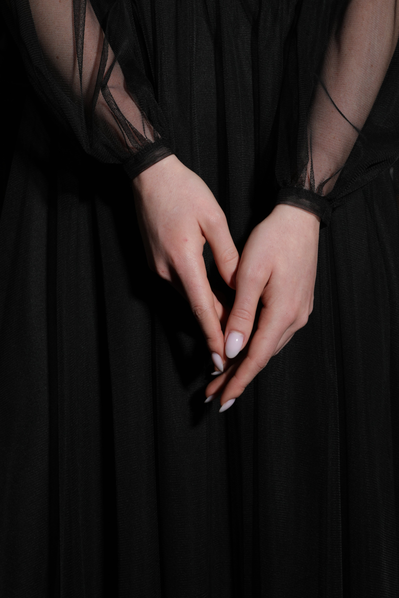 POEZJA FULLY TULLE MİDİ DRESS BLACK