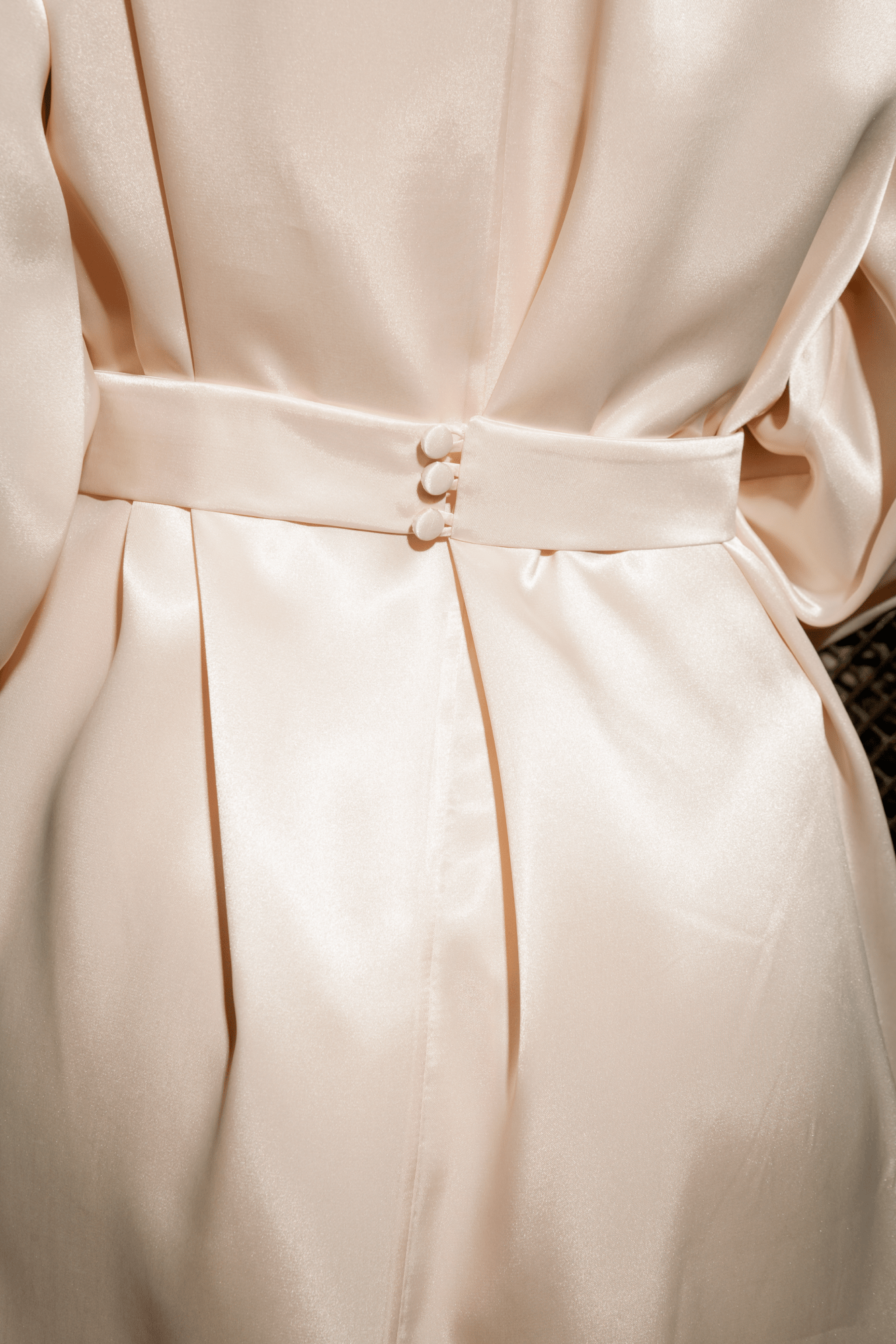 MI SATIN PARTY DRESS HONEY COLORED
